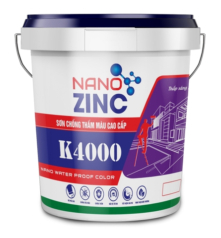 ZINC-K4000-SƠN CHỐNG THẤM MÀU CAO CẤP
