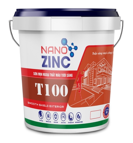 ZINC-T100-SƠN MỊN NGOẠI THẤT MÀU TƯƠI SÁNG