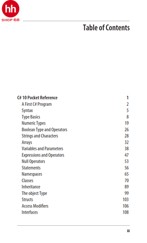 C# 10 Pocket Reference: Instant Help for C# 10 Programmers