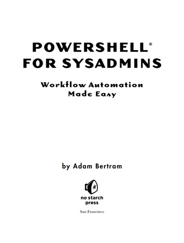 PowerShell for Sysadmins
