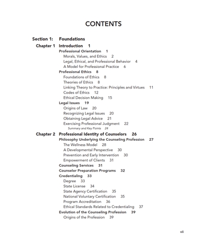 Ethical, Legal, and Professional Issues in Counseling 6th Edition