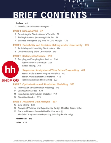 Business Analytics: Data Analysis & Decision Making 7th Edition