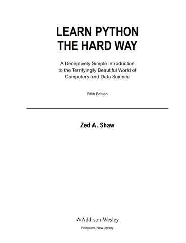 Learn Python the Hard Way 5th Edition