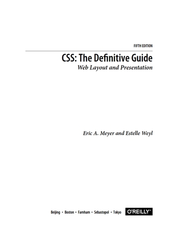 CSS The Definitive Guide 5th Edition