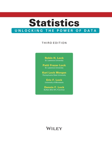 Statistics Unlocking the Power of Data 3rd Edition
