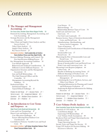 Horngren's Cost Accounting A Managerial Emphasis 17th Edition