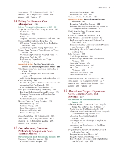 Horngren's Cost Accounting A Managerial Emphasis 17th Edition