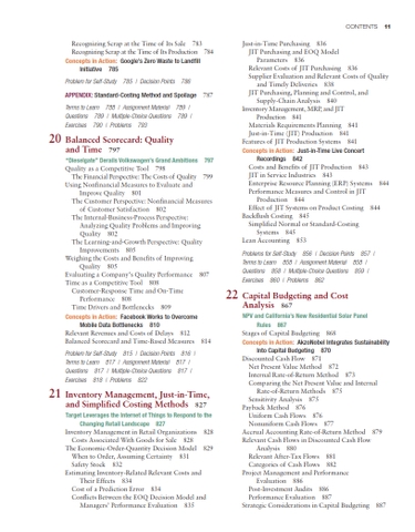 Horngren's Cost Accounting A Managerial Emphasis 17th Edition