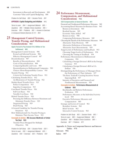 Horngren's Cost Accounting A Managerial Emphasis 17th Edition