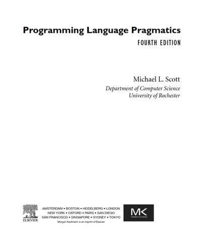 Programming Language Pragmatics 4th Edition