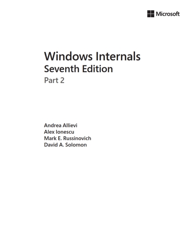 Windows Internals 7th Edition Part 2