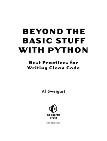 Beyond the Basic Stuff with Python