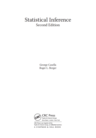 Statistical Inference 2nd Edition