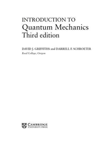 Introduction to Quantum Mechanics 3rd Edition