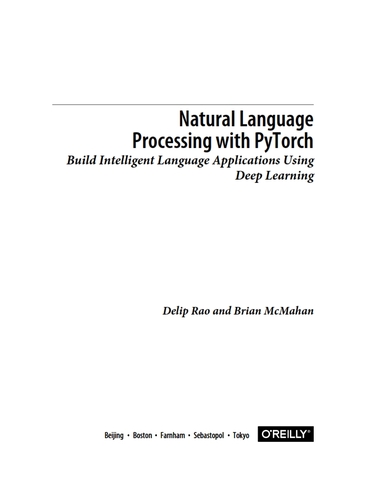 Natural Language Processing with PyTorch