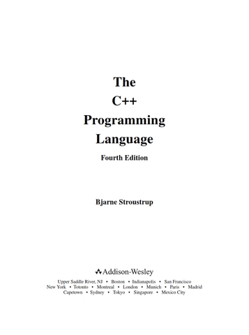 The C++ Programming Language 4th Edition