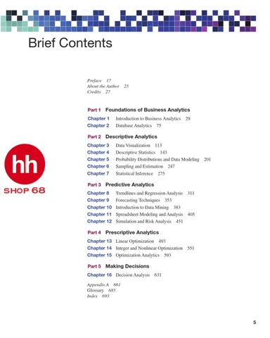 Business Analytics 3rd Edition