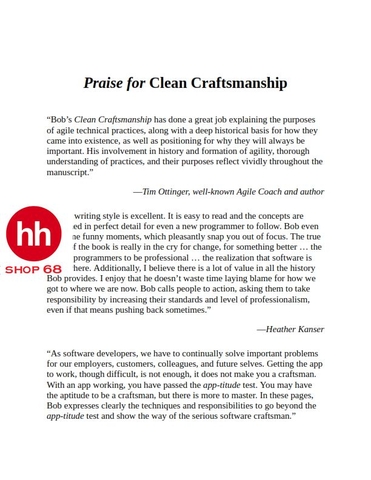 Clean Craftsmanship : Disciplines, Standards, and Ethics 2022