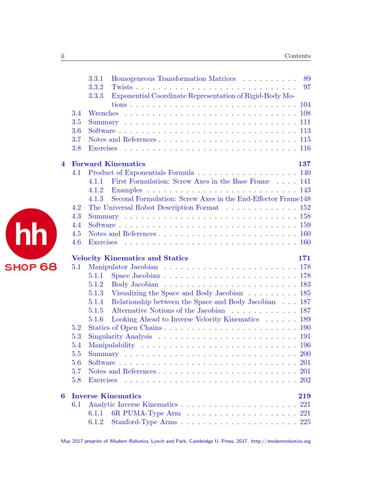 Modern Robotics Mechanics, Planning, and Control