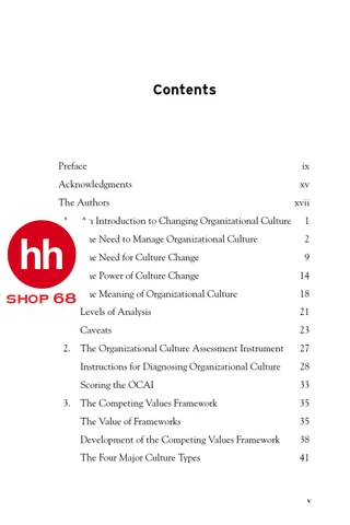 Diagnosing and Changing Organizational Culture - HHSHOP68