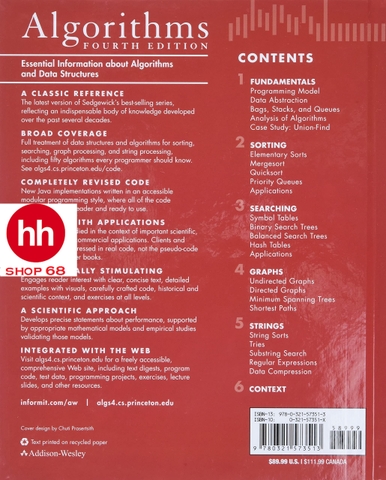 Algorithms, 4th Edition by Robert Sedgewick and Kevin Wayne