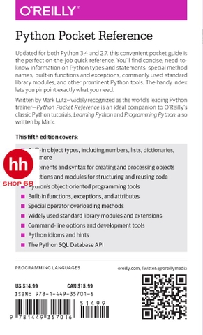 Python Pocket Reference: Python In Your Pocket 5th Edition