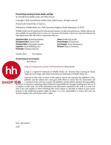 Practical Deep Learning for Cloud, Mobile, and Edge: Real-World AI & Computer-Vision Projects Using Python, Keras & TensorFlow - HHShop68