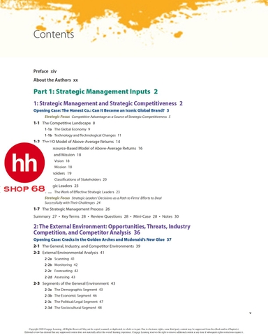 Strategic Management: Concepts and Cases: Competitiveness and Globalization 13th