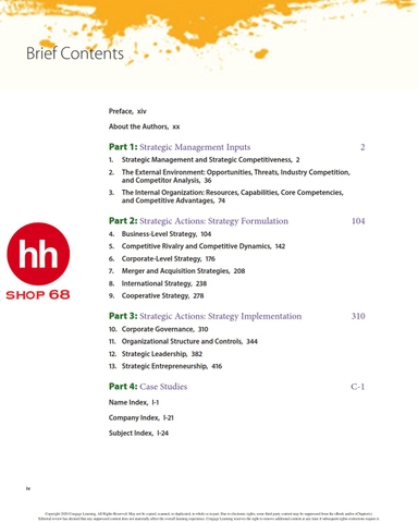 Strategic Management: Concepts and Cases: Competitiveness and Globalization 13th