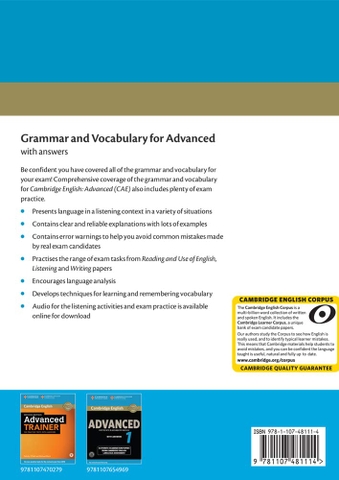 Grammar and Vocabulary for Advanced 2015
