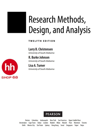 Research Methods, Design, and Analysis 12th Edition