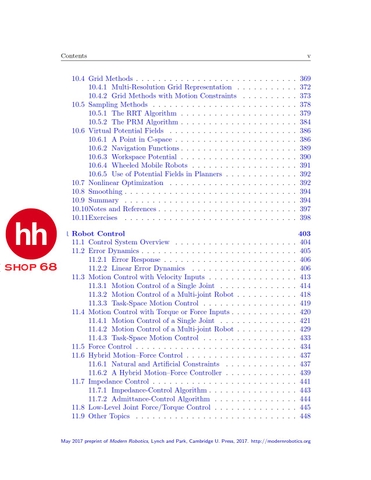 Modern Robotics Mechanics, Planning, and Control