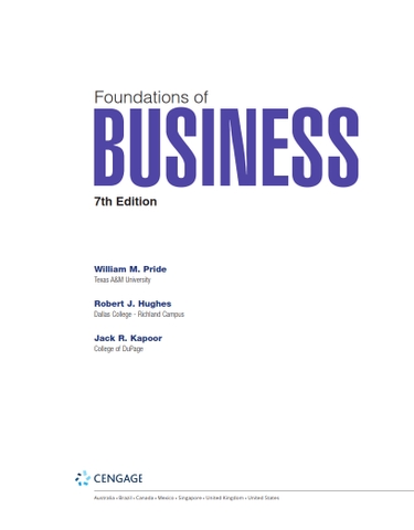 Foundations of Business 7th Edition