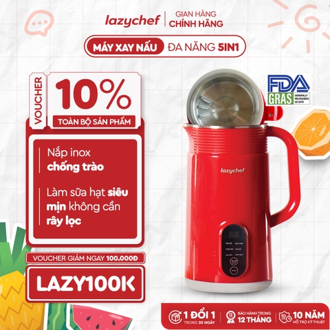 MÁY XAY NẤU ĐA NĂNG 5IN1 LAZYCHEF 2.0 [PHIÊN BẢN NẮP INOX]