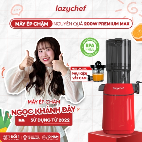 PHIÊN BẢN CẢI TIẾN TÍCH HỢP VẮT CAM - MÁY ÉP CHẬM PREMIUM MAX LAZYCHEF