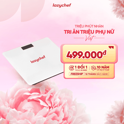 Cân điện tử Lazychef, theo dõi cân nặng, giữ dáng chủ động