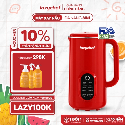 MÁY XAY NẤU ĐA NĂNG 8IN1 LAZYCHEF LC-05SH – INOX 316L CAO CẤP , 12 LƯỠI DAO ĐA TẦNG CÔNG NGHỆ ĐỨC