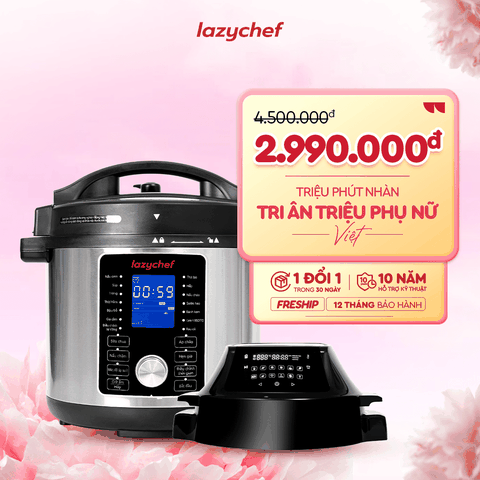 NỒI CHIÊN HẦM ĐA NĂNG 16IN1 LAZYCHEF