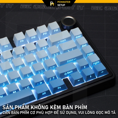Keycap xuyên led Side Print Blue Sky OEM profile 