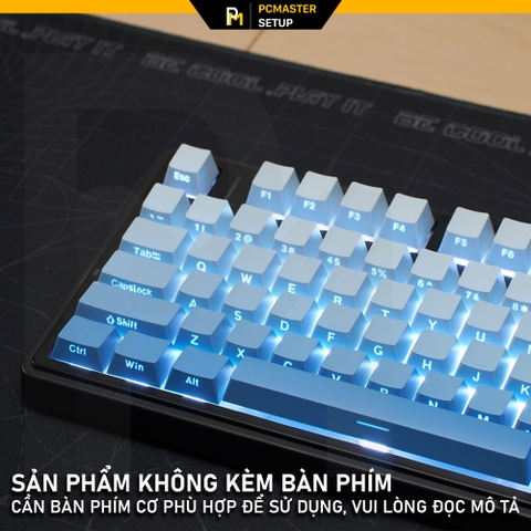 Keycap xuyên led Side Print Blue Sky OEM profile 