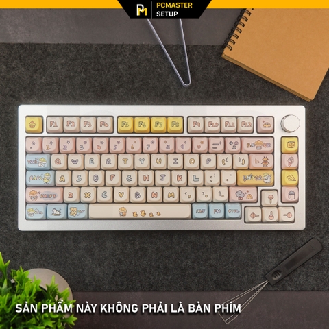 Keycap pbt Puppy profile MAO hoạ tiết dyesub bền bỉ