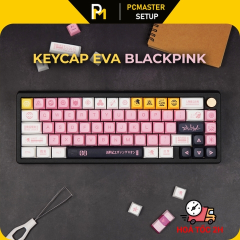 Keycap XDA Eva BlackPink chất liệu nhựa pbt 