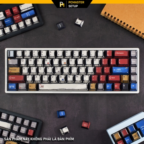 Keycap pbt Comic cạnh dày 1.6mm profile cherry  dyesub 5D không mờ