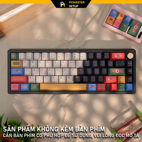 Keycap pbt MOTIF dày 1.5mm họa tiết dyesub cherry profile