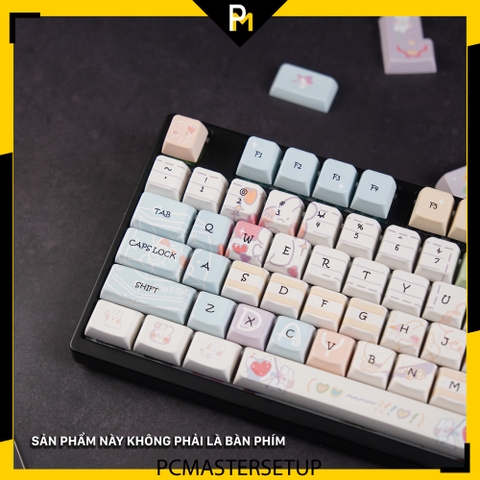 Keycap xda Thỏ Bày Màu chất liệu Thick PBT  dyesub 171 nút Fullbox 