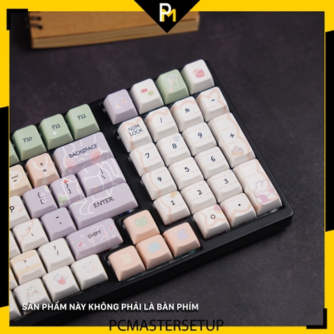 Keycap xda Thỏ Bày Màu chất liệu Thick PBT  dyesub 171 nút Fullbox 