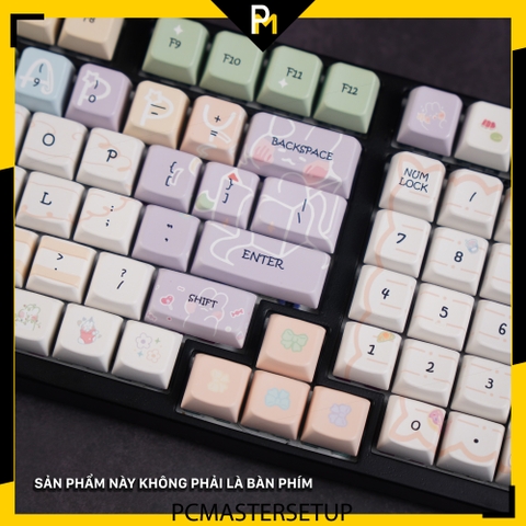 Keycap xda Thỏ Bày Màu chất liệu Thick PBT  dyesub 171 nút Fullbox 