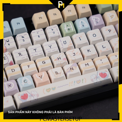 Keycap xda Thỏ Bày Màu chất liệu Thick PBT  dyesub 171 nút Fullbox 