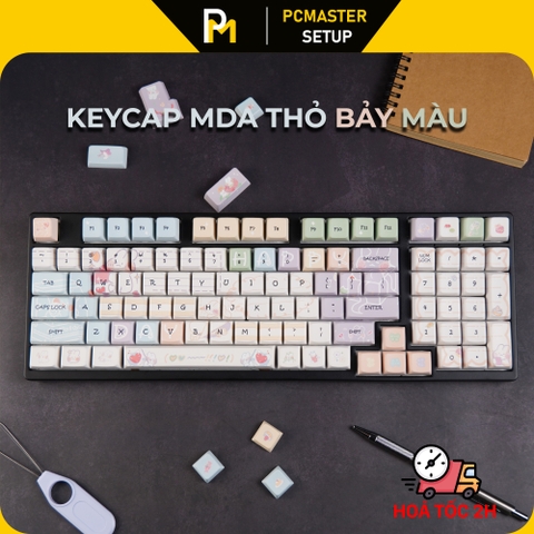 Keycap xda Thỏ Bày Màu chất liệu Thick PBT  dyesub 171 nút Fullbox 
