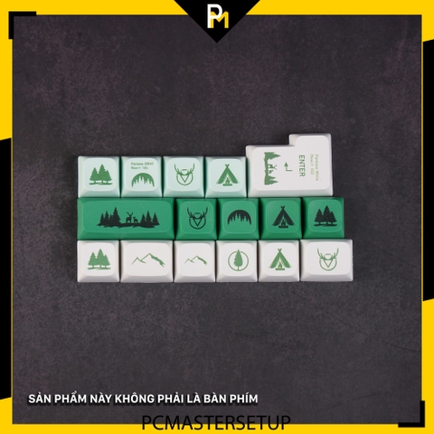 Keycap Green Forest chất liệu nhựa PBT profile XDA cao 9.5mm dày 1.5mm 
